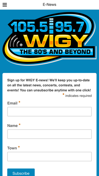 WIGY Radio Screenshot