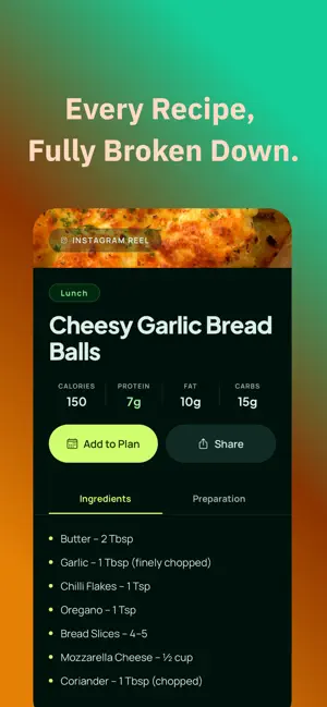 Instameals: Reels to meals screenshot 3
