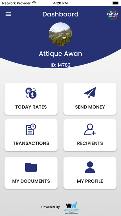 Padma Money Transfer Screenshot