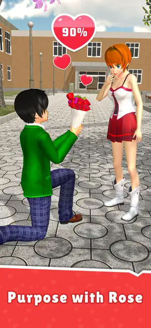 Secret Kiss School Girl Games screenshot 1