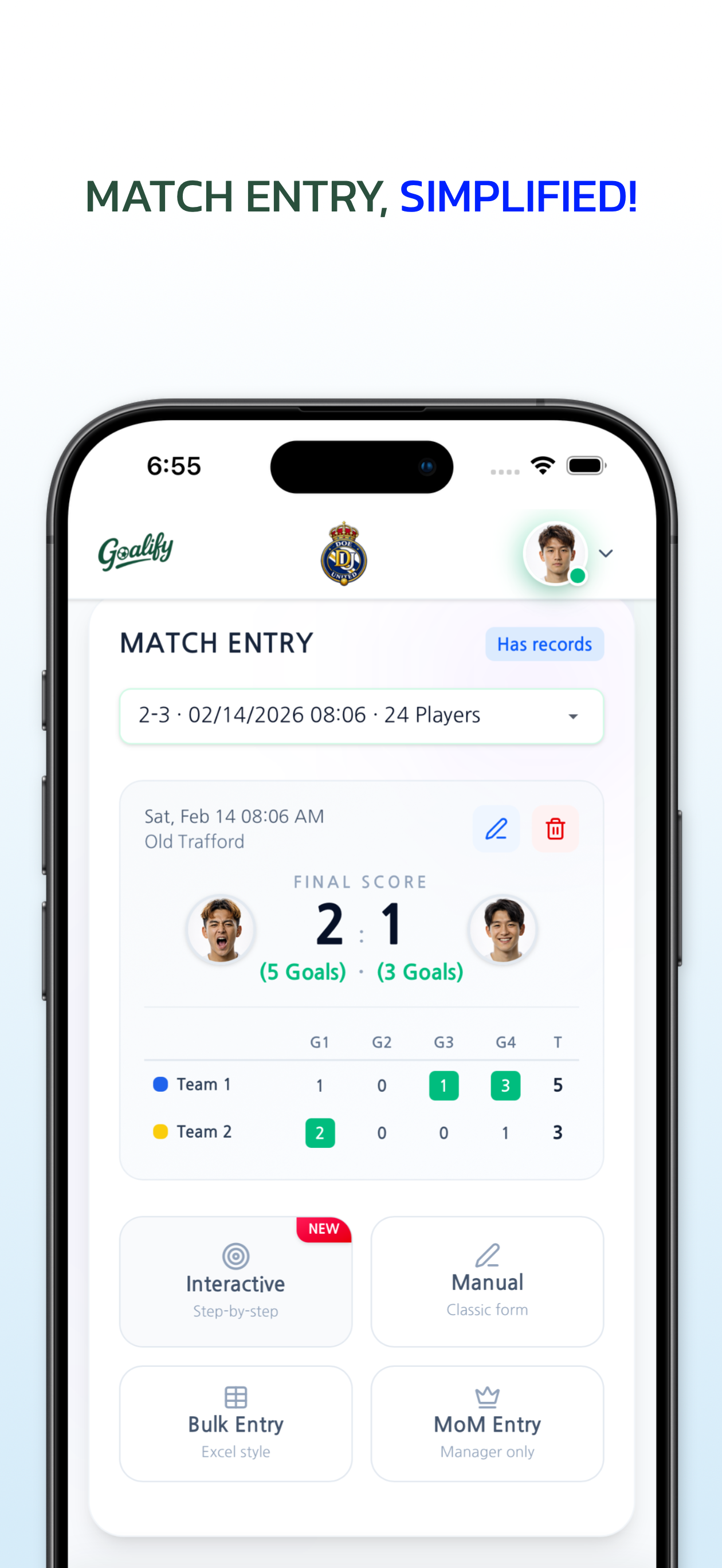 Goalify – Every Match Matters