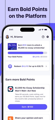 Bold.org: Scholarships screenshot