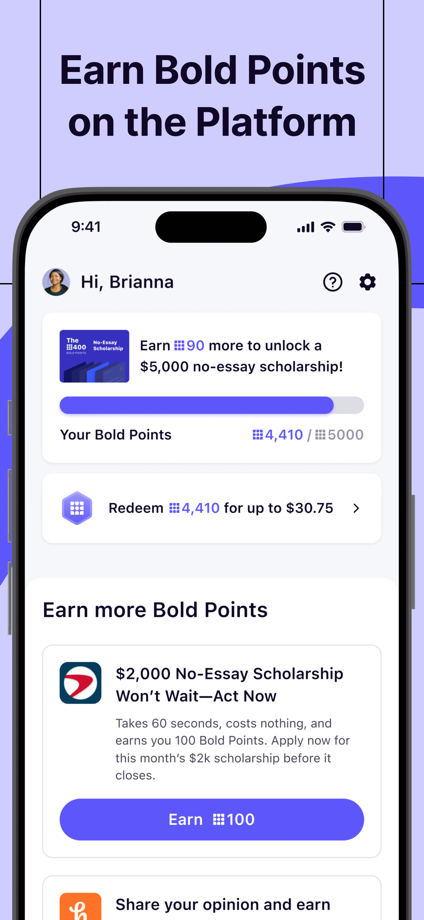 Bold.org: Scholarships 的 App Store 截图 4