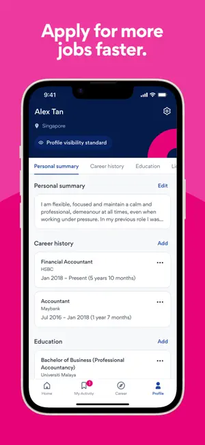 Jobstreet: Smart job matching iPhone screenshot 6