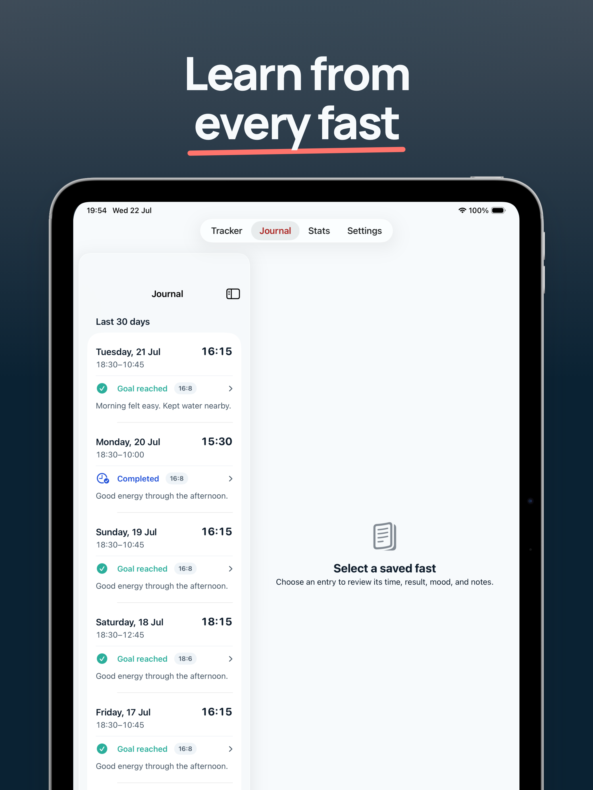 Fasting Timer: Daily Log screenshot 12
