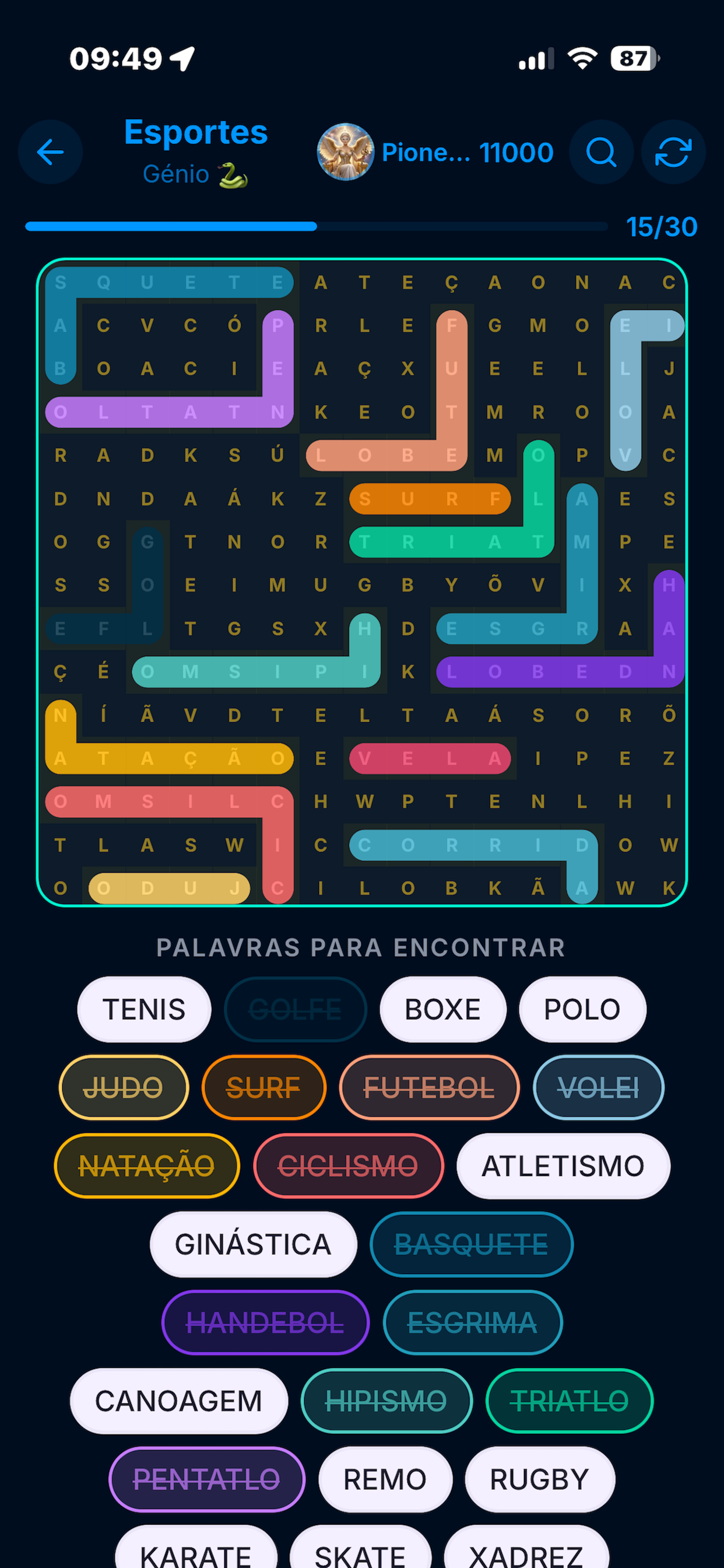 Palavras Cruzadas (a0a032) screenshot 3