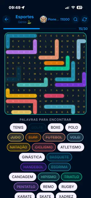 Palavras Cruzadas (a0a032) screenshot 3