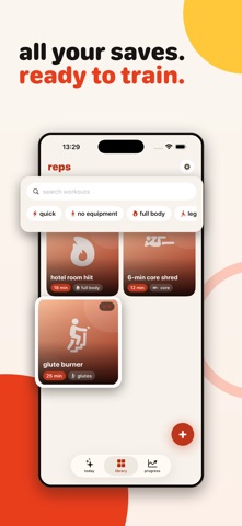 reps: save workouts & train iPhone screenshot