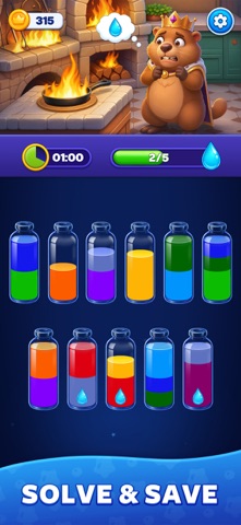 Water Sort : Beaver Journey Screenshot 4 of 9