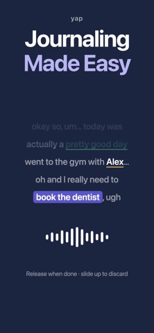 Yap - Voice Memo Journal Screenshot 1 of 6