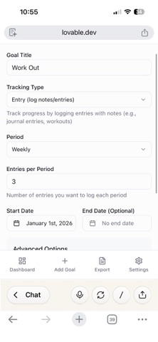 OnTrack - Goal Tracker screenshot