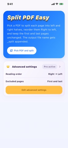 Split PDF Easy Screenshot 1 of 2