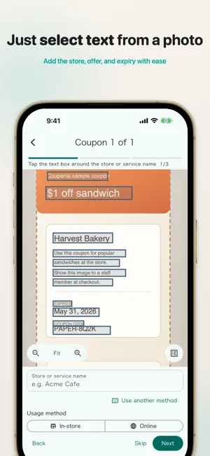 Coupon Reminder: Couponie screenshot 2