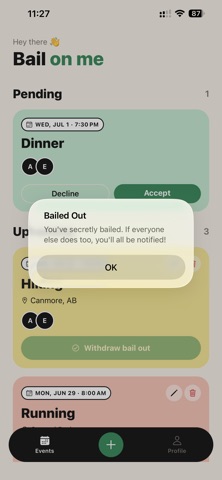 Bail on me screenshot