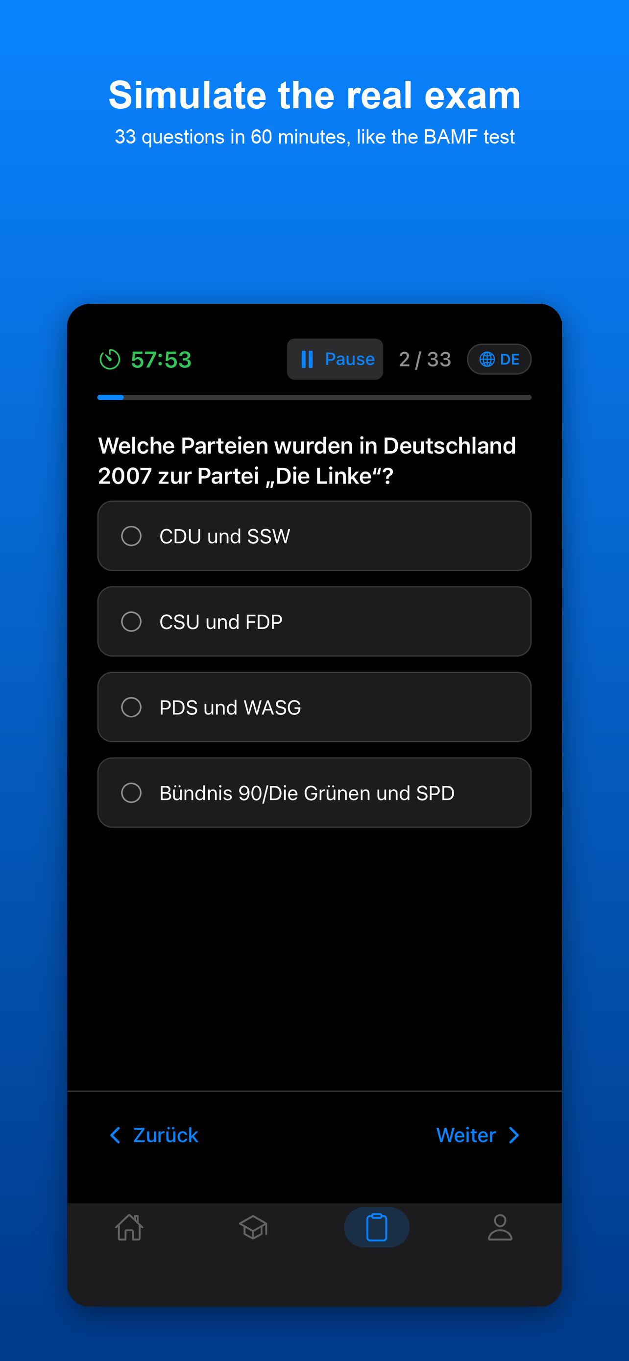 Einbürgerungstest English 2026