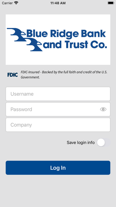 Blue Ridge Bank Business Screenshot