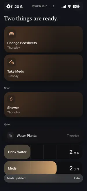 When Did I…? Routine Memory screenshot 1