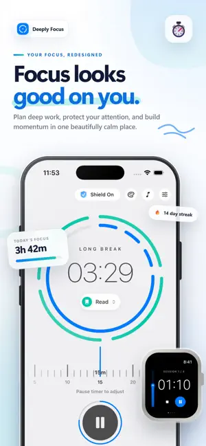 Pomodoro Focus Timer: Deeply screenshot 1