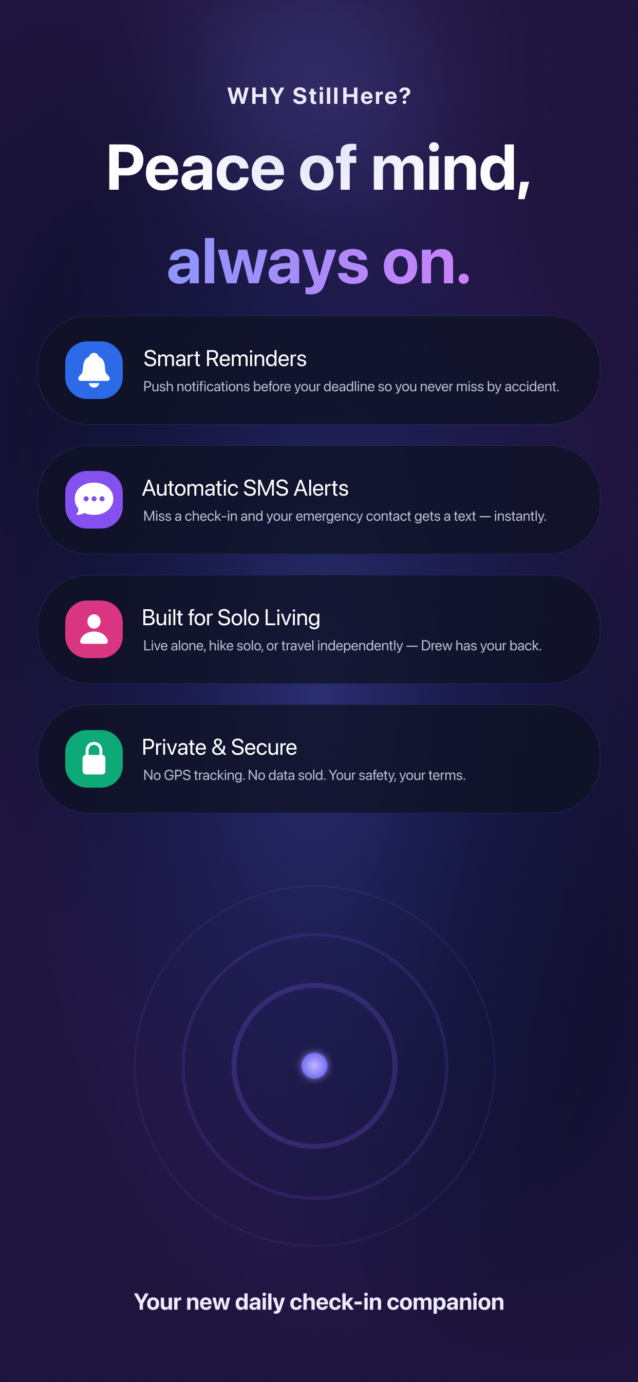 StillHere Daily Checkin App screenshot 3