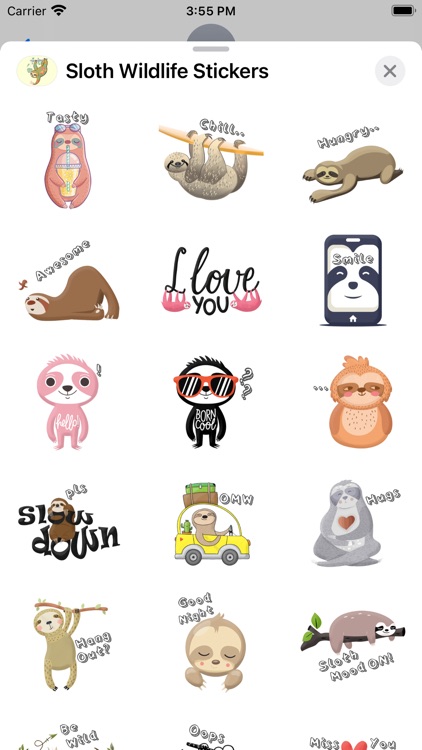 Sloth Wildlife Stickers