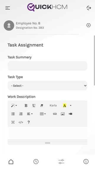 QuickHCM Mobile App screenshot
