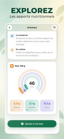 Screenshot 5 — Fruits et légumes de saison — iPhone