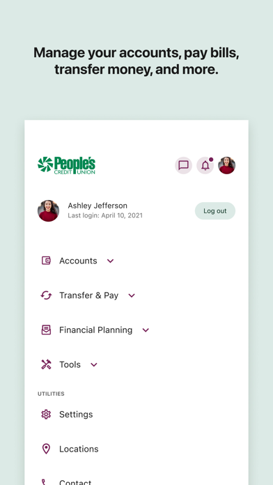 People's CU Mobile Banking Screenshot