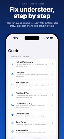 GT7 Tuning Calculator iPhone screenshot