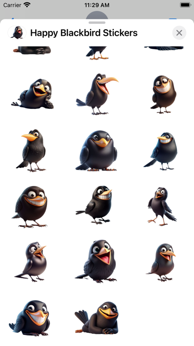 Screenshot #3 pour Happy Blackbird Stickers