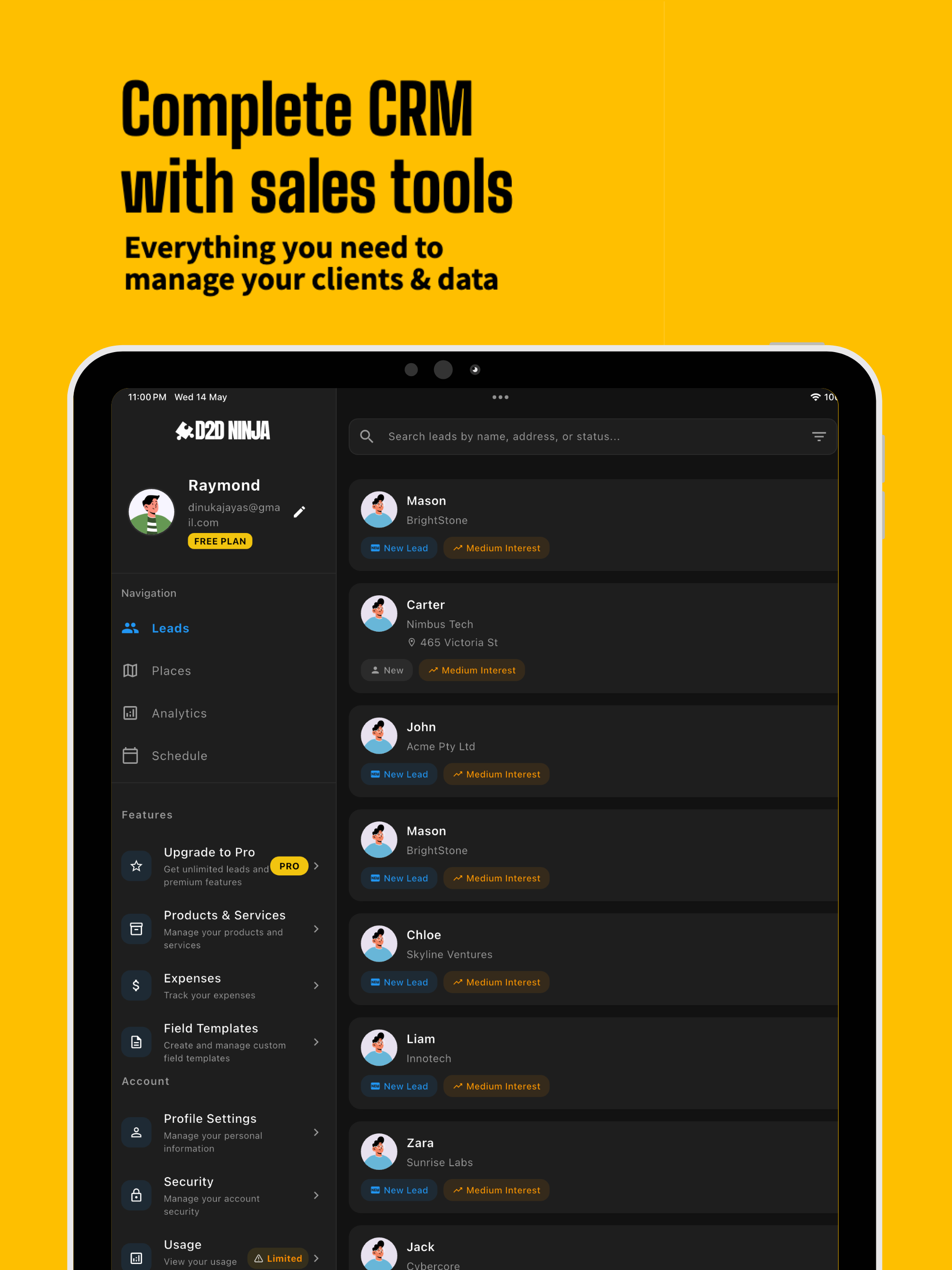 D2D CRM: Door to Door Sales