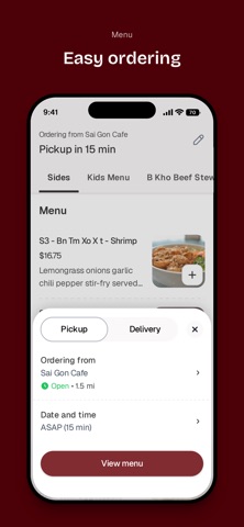 Sai Gon Cafe To Go iPhone screenshot