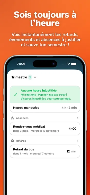 Papillon: Cours, Notes, Tâches screenshot 5 of 5