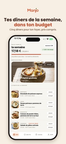 Manjo - Recettes & Courses iPhone screenshot 3