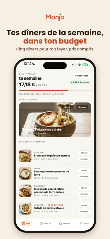 Manjo - Recettes & Courses screenshot 3 of 6