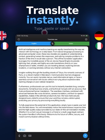 ProTranslat the translator aрр iPad screenshot