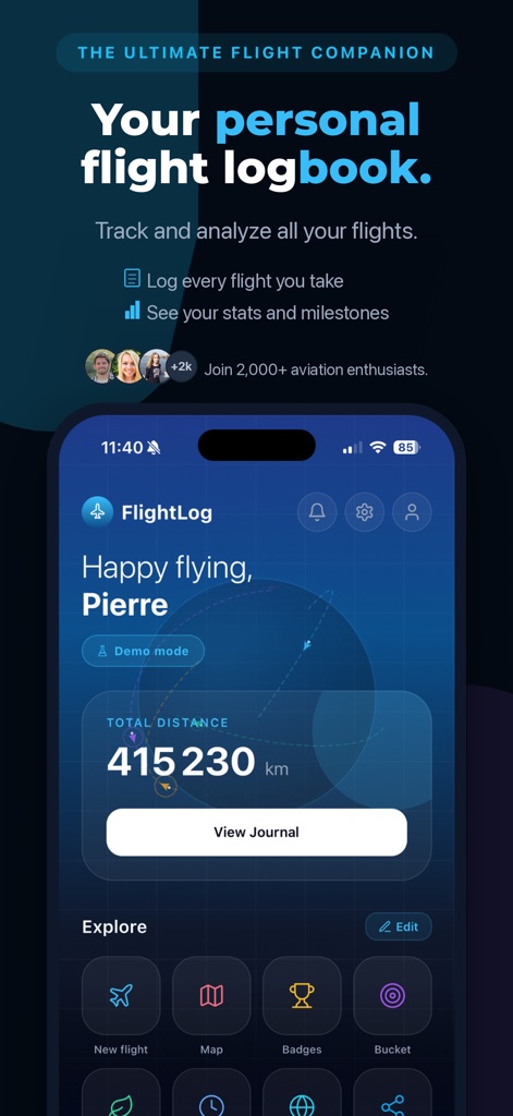 FlightLog – Flight Stats - Travel App | MWM