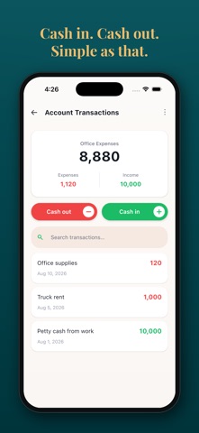 Petty Cash: Expense Tracker Screenshot 1 of 7