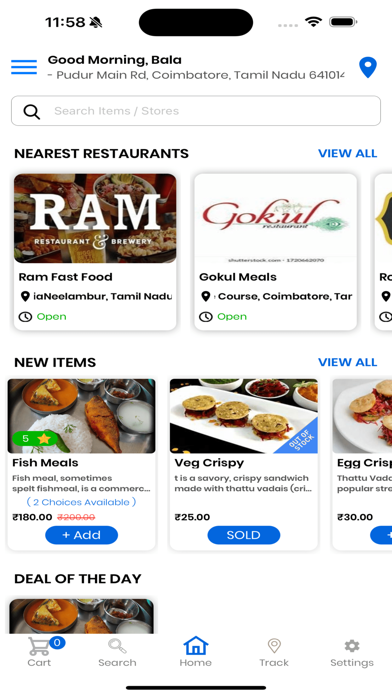 DeliveryForX Customer Screenshot