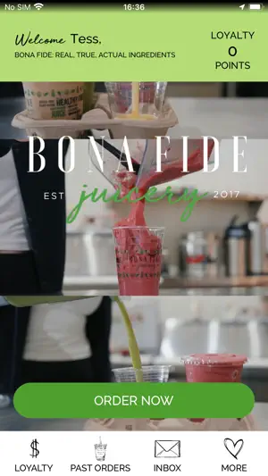 Bona Fide Juicery screenshot 1