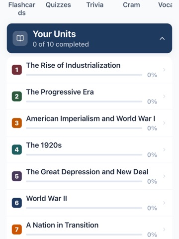 U.S. History Hack 1877-Present iPad screenshot