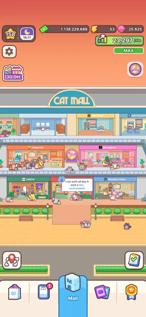 Cat Mall: Idle Shopping Tycoon Hack screenshot 3 - iOS game interface