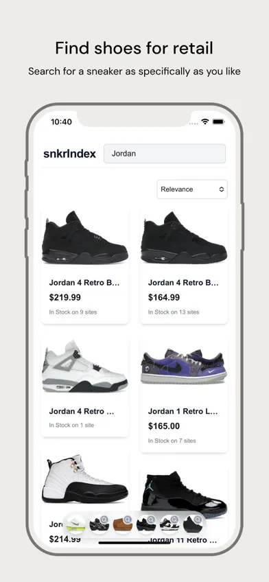 snkrIndex: Shop Retail & Below screenshot 1