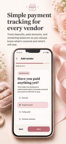 Wedding Vendor Tracker screenshot