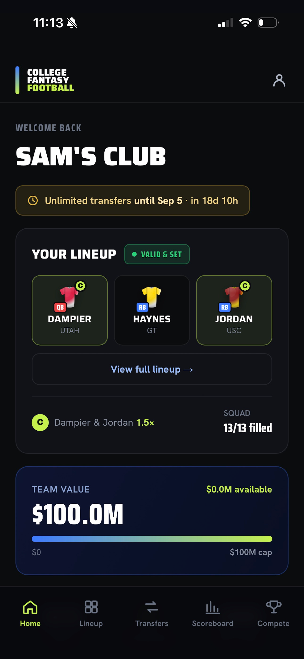 CollegeFFB: Fantasy Football screenshot 2