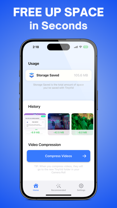 Compress Videos: Free Up Space Screenshot