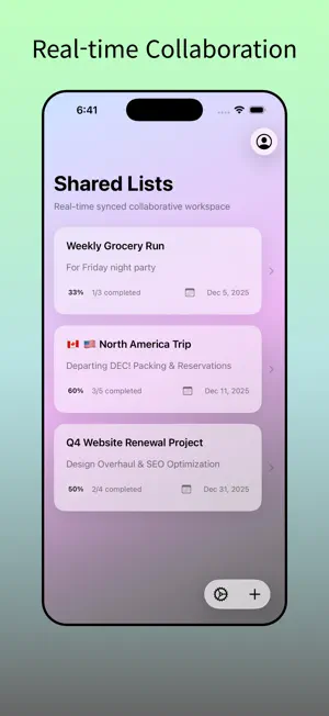 SharedList: Real-time List screenshot 1