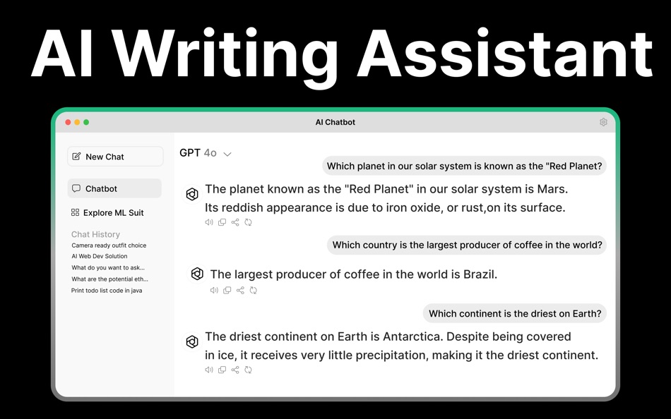 #2. AI Chatbot : Ask AI Assistant (macOS) 게시자: Aiman Batool