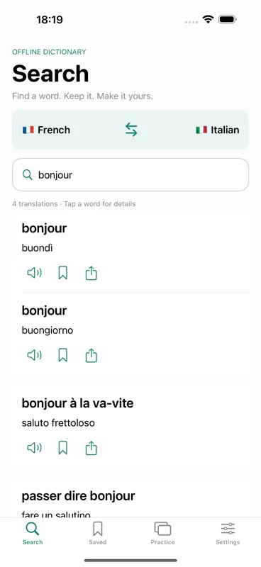 Dictionnaire français italien+ screenshot 2 of 3
