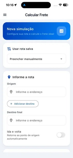 Calculadora de Frete screenshot 3