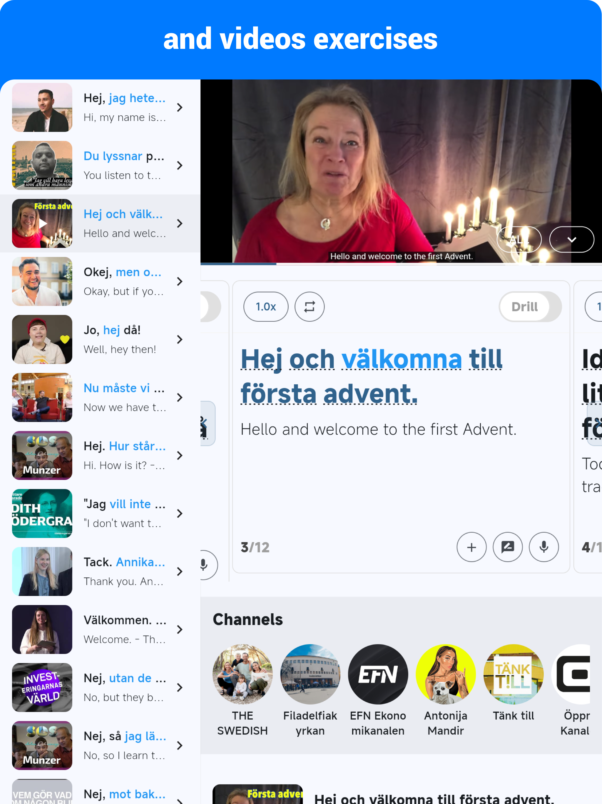 Swedish - Listening Speaking